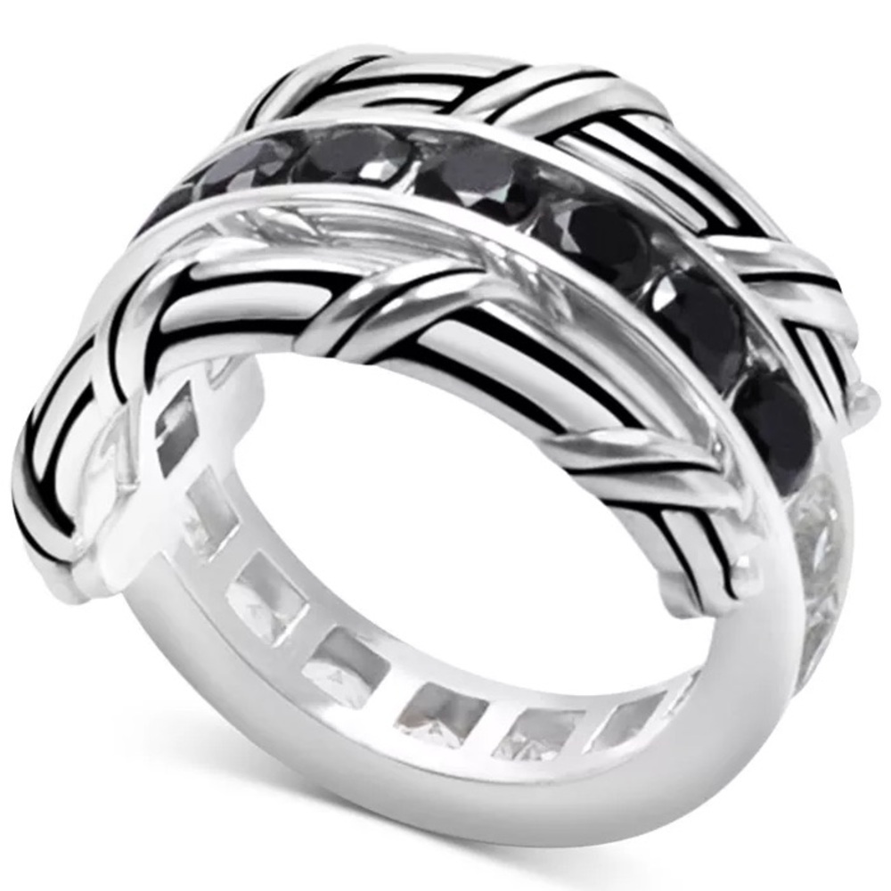 PETER THOMAS ROTH White Topaz,Black Spinel
Reversible Ring in Sterling Silver